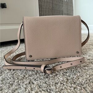 Treasure & Bond Pebble Leather Beige/Blush Crossbody Bag
